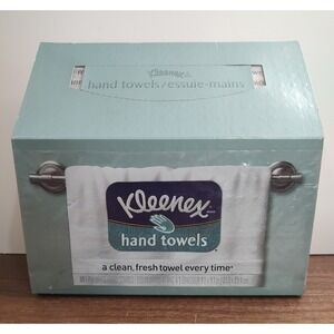 NOS Kleenex Hand Towels 60 Ct Disposable White Paper Towels Blue Box A20